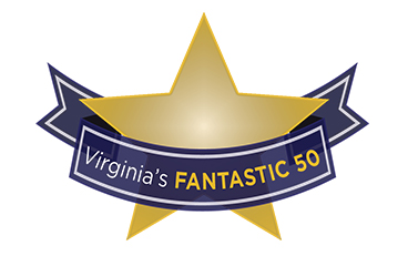 Logo with text Virginia's Fantastic 50